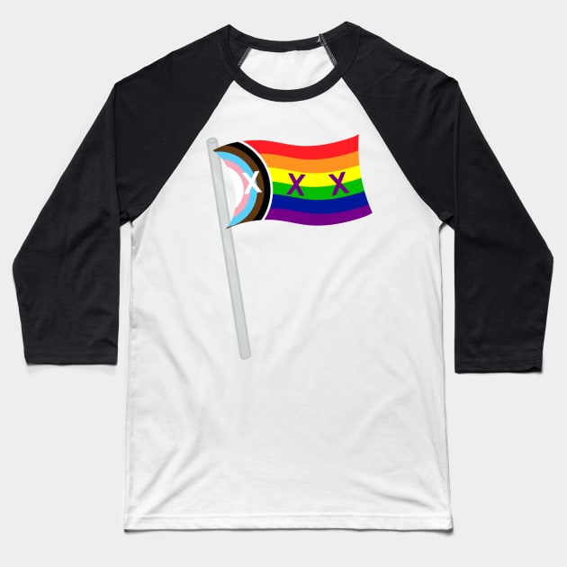 L'Manberg Pride - Rainbow Baseball T-Shirt by WhiteRabbitWeirdo